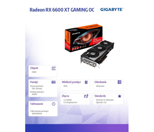 Gigabyte Radeon RX 6600 XT GAMING OC 8GB GDDR6 - 673189 - zdjęcie 9